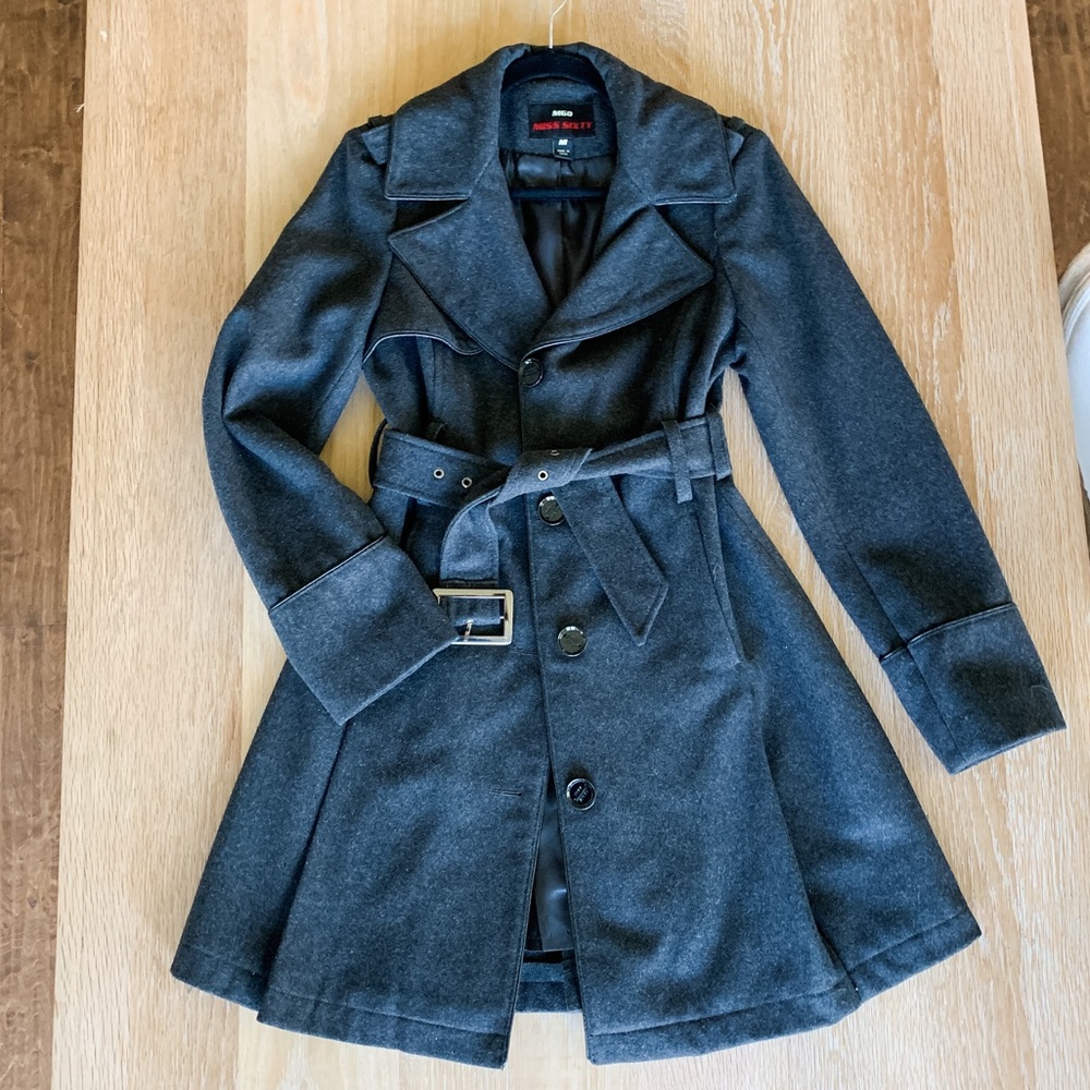 Miss Sixty Peplum Wool Coat